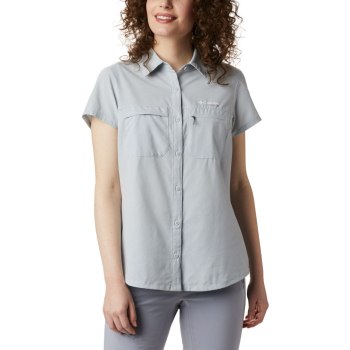 Columbia Irico Short Sleeve, Camisa Grises Para Mujer | 324015-RIC